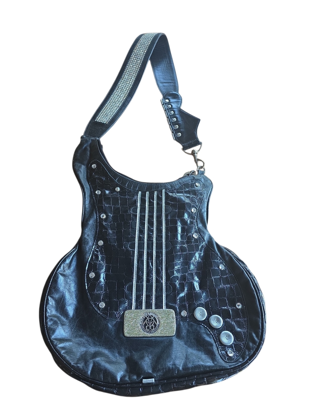 RARE Ambiance By Bernadette Guitar Bag with Crystal Stud and Button Accents